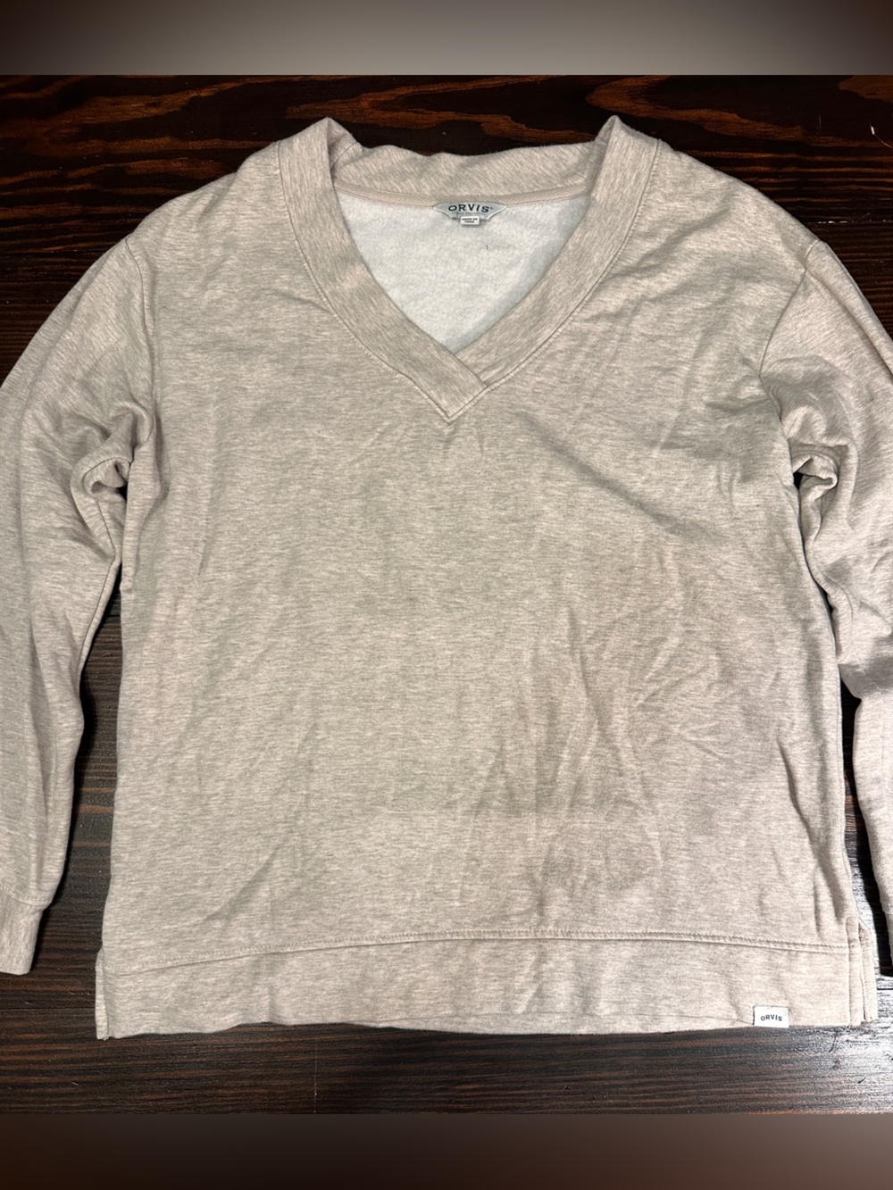 Orvis Light Pink Sweatshirt with Logo Tag